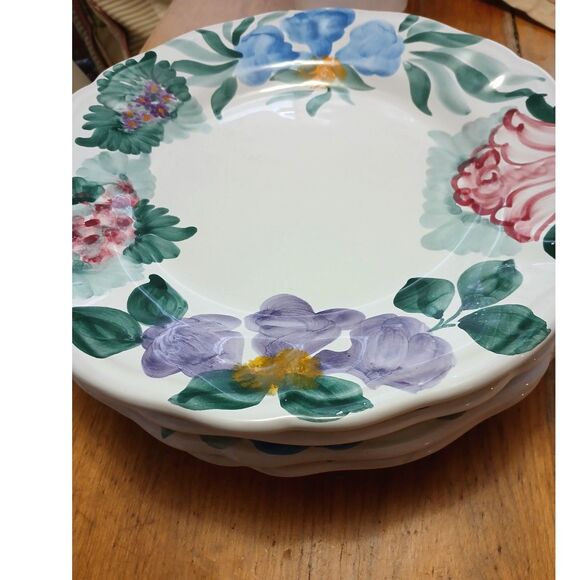 Fortebraccio - Etsy 4 Fortebraccio Italy Flora Dinner Plates 11 1/8\
